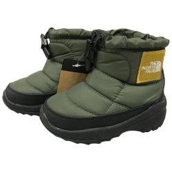 ## THE NORTH FACE ザノースフェイス キッズ ブーツ 14cm K Nuptse Bootie Logo Short NFJ52280 TM タイムグリーン×ミネラルゴールド Aランク
