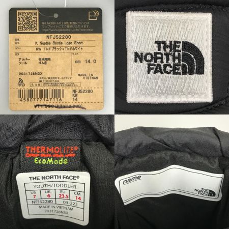  THE NORTH FACE ザノースフェイス キッズ ブーツ 14cm K Nuptse Bootie Logo Short  NFJ52280 ブラック