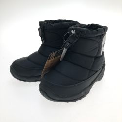 □□ THE NORTH FACE ザノースフェイス ヌプシ ブーティ ロゴ ショート 防寒ブーツ 19cm NFJ52280 ブラック Aランク