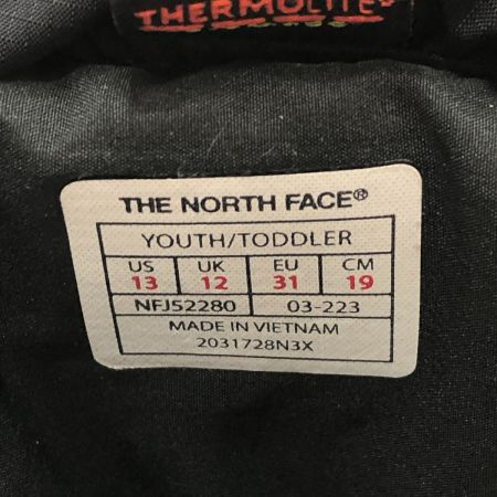  THE NORTH FACE ザノースフェイス ヌプシ ブーティ ロゴ ショート 防寒ブーツ 19cm NFJ52280 ブラック