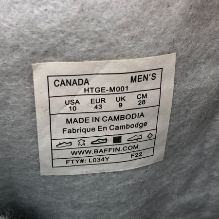  Baffin スノーブーツ 28cm HTGE-M001 ブラウン 本体のみ
