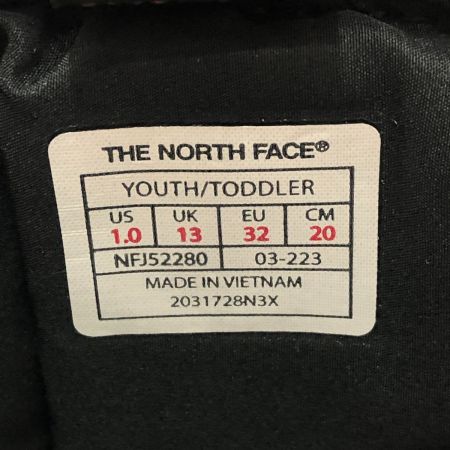  THE NORTH FACE ザノースフェイス ヌプシ ブーティ ロゴ ショート 防寒ブーツ 20cm NFJ52280 ブラック