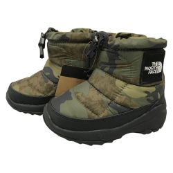 ## THE NORTH FACE ザノースフェイス キッズ ブーツ 14cm K Nuptse Bootie Logo Short SE  NFJ52281 TF カモプリント×ブラック Sランク