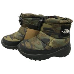 ## THE NORTH FACE ザノースフェイス キッズ ブーツ 17cm K Nuptse Bootie Logo Short SE  NFJ52281 TF カモプリント×ブラック Sランク
