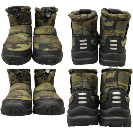  THE NORTH FACE ザノースフェイス キッズ ブーツ 17cm K Nuptse Bootie Logo Short SE  NFJ52281 TF カモプリント×ブラック
