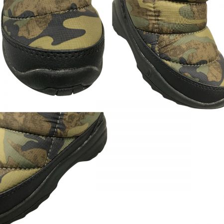  THE NORTH FACE ザノースフェイス キッズ ブーツ 17cm K Nuptse Bootie Logo Short SE  NFJ52281 TF カモプリント×ブラック