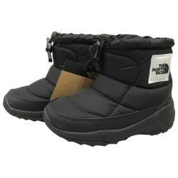 ## THE NORTH FACE ザノースフェイス キッズ ブーツ 17cm K Nuptse Bootie Logo Short NFJ52280 KW ブラック×ホワイト Aランク