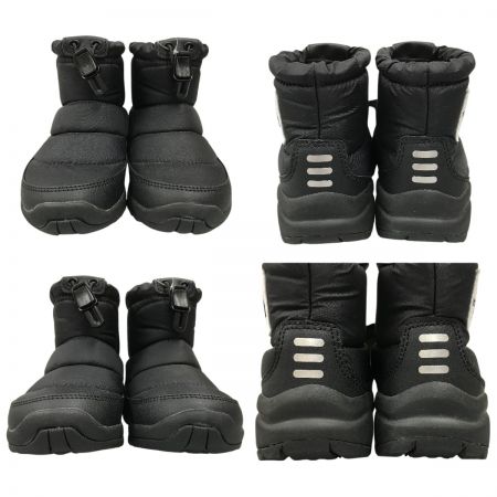  THE NORTH FACE ザノースフェイス キッズ ブーツ 17cm K Nuptse Bootie Logo Short NFJ52280 KW ブラック×ホワイト