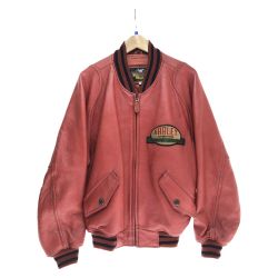 □□ HARLEY-DAVIDSON ハーレーダビッドソン レザージャケット Lサイズ レッド Cランク