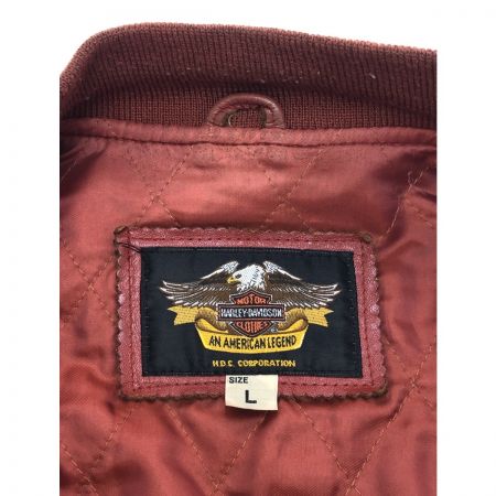  HARLEY-DAVIDSON ハーレーダビッドソン レザージャケット Lサイズ レッド