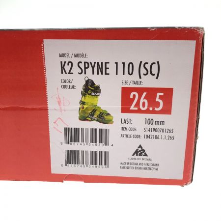  K2 ケーツー スキーブーツ 26.5cm ソール 306ｍｍ