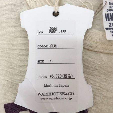  warehouse ウェアハウス 半袖Tシャツ XLサイズ 4064 PORT JEFF アイボリー