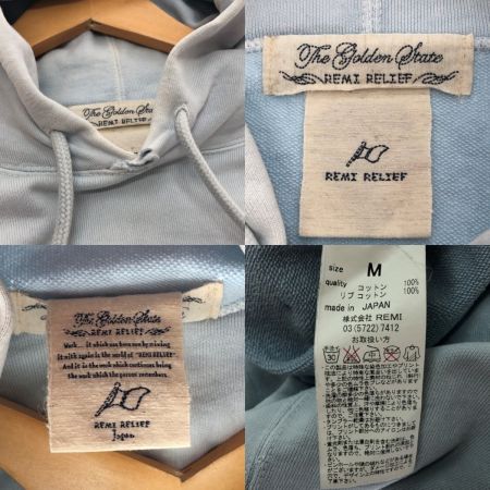  REMI RELIEF レミレリーフ プルオーバーパーカー Mサイズ アイスグレー