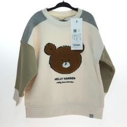 □□ HELLY HANSEN ヘリーハンセン ヘリーベアフルウェットクルー スウェット 110cm HJ32271 アイボリー×オリーブ Sランク