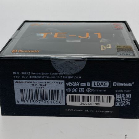  AVIOT ワイヤレスイヤホン TE-J1 ブラック