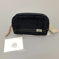 □□ PORTER ポーター サンフォライズド デニム ポーチ 646-09084 インディゴ Sランク