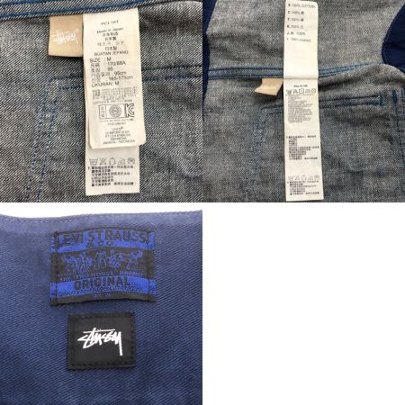  stussy ステューシー ブルーステッチ デニムベスト Mサイズ PCL16T PCL15-105