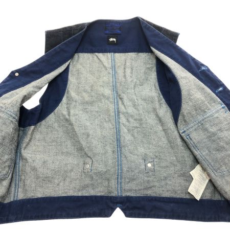  stussy ステューシー ブルーステッチ デニムベスト Mサイズ PCL16T PCL15-105