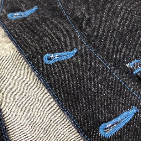  stussy ステューシー ブルーステッチ デニムベスト Mサイズ PCL16T PCL15-105