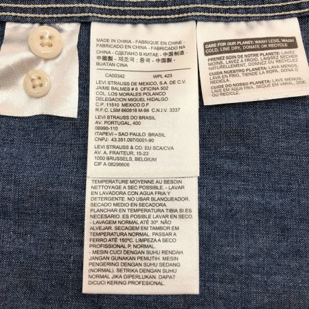  LEVI'S リーバイス 総柄 シャンブレーシャツ Sサイズ