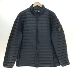 □□ STONE ISLAND ストーンアイランド スタンドカラー キルティング ライト ダウンジャケット XLサイズ 771541524 ブラック Aランク