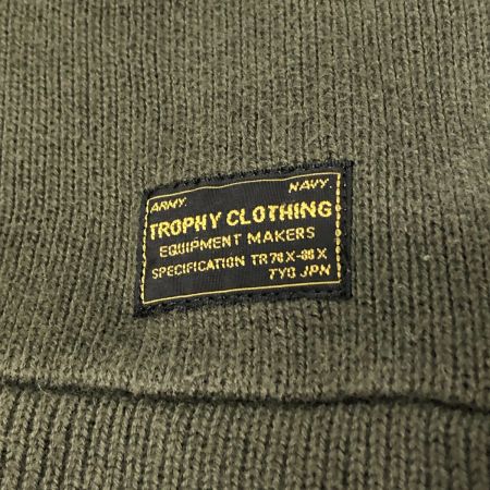  TROPHY CLOTHING トロフィークロージング タートルネック SIZE 38/M カーキ