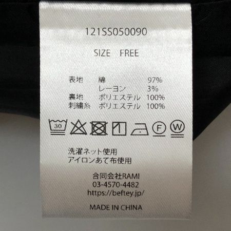  BEFTEY ハーフパンツ 寸足らずズボン フリーサイズ 121SS050090 ブラック