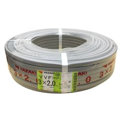 □□ YAZAKI VVFケーブル 3×2.0ｍｍ　100ｍ 3×2.0 Sランク