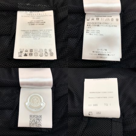  MONCLER モンクレール LAIT ナイロンジップアップパーカー Sサイズ F10931A73600 ブラック