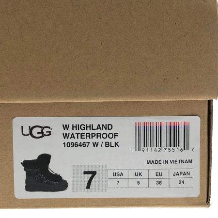  UGG アグ ハイランド ウォータープルーフ ブーツ 24cm 1096467 ブラック
