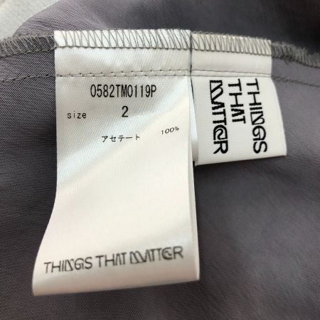  THINGS THAT MATTER ACETATE SATIN MAXI SKIRT Mサイズ 0582TM0119P ライトグレー