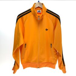 □□ adidas アディダス 90's トラックジャケット デサント製 Ｌサイズ AA-8354 オレンジ Aランク