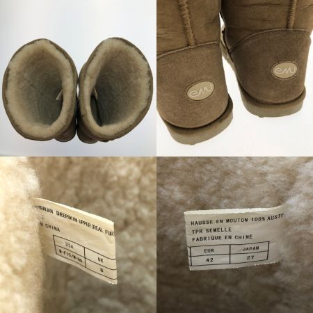  EMU エミュー ロングムートンブーツ 27cm ベージュ