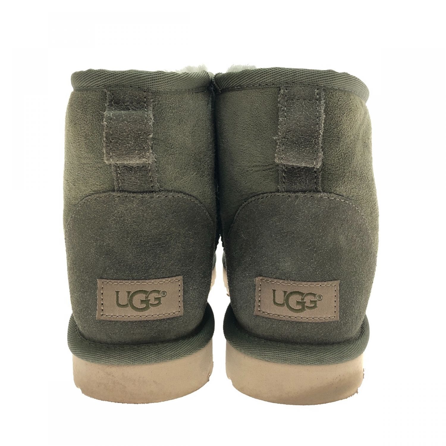 中古】 UGG アグ クラシック ミニ ムートンブーツ 25cm 1002072 カーキ