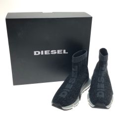 □□ DIESEL ディーゼル スニーカー H-PADOLA MID SOCK 25.5cm Y01957P0338 ブラック Aランク
