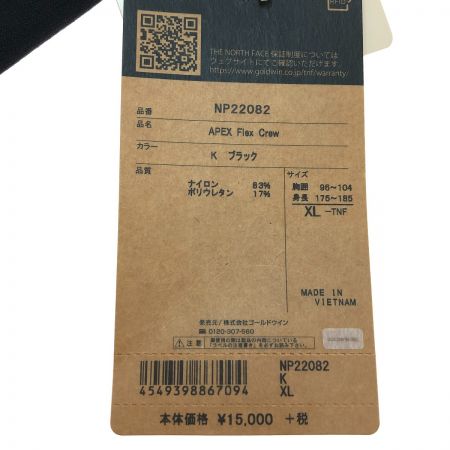  THE NORTH FACE ザノースフェイス エイペックス フレックス クルー XLサイズ NP22082 ブラック