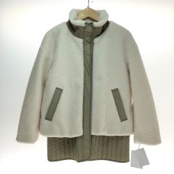 □□ RENORM モッズコート ボア×キルトコンビブルゾン FREEサイズ 790-43005 Aランク