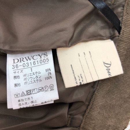  DRWCYS セットアップ 上下セット SIZE 1(S) 36-03141001 ブラウン