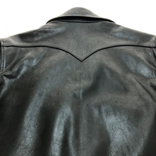 □□RED MOON レッドムーン レザーシャツ SIZE 38(M) ブラック