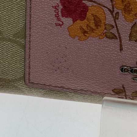  COACH コーチ アコーディオン ジップ ウォレット  F73011 カーネーションマルチ