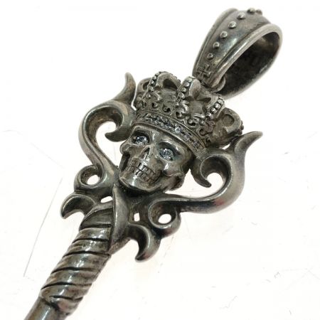  Justin Davis マジカルデザイン スカルキーモチーフ シルバーペンダントトップ