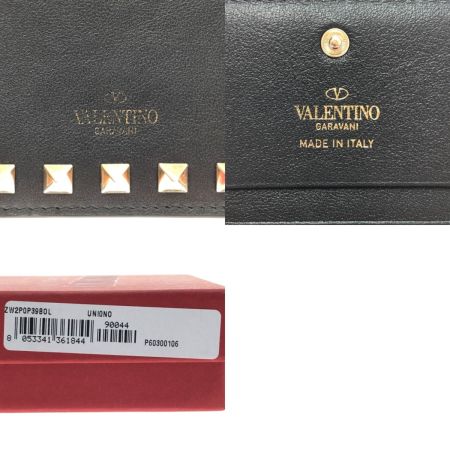  VALENTINO バレンチノ ガラヴァーニ カーフスキン スタッズ 財布（二つ折り） ZW2P0P39BOL ブラック