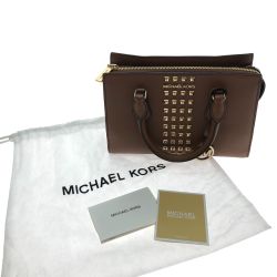 □□ MICHAEL KORS マイケルコース センタージップ サッチェル/ハンドバッグ 35S3G6HS1L ブラウン Bランク