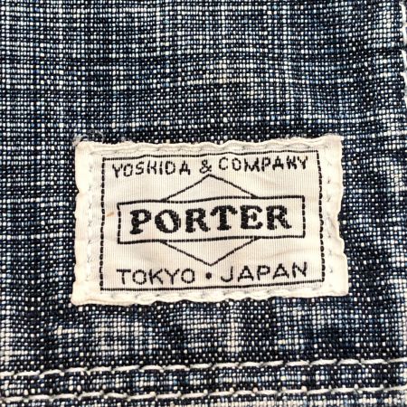  PORTER ポーター ウェスタン デニム トートバッグ ブルー