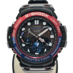 □□ CASIO カシオ デジアナウォッチ GULFMASTER クォーツ GN-1000 ブラック x レッド/ブルー Aランク