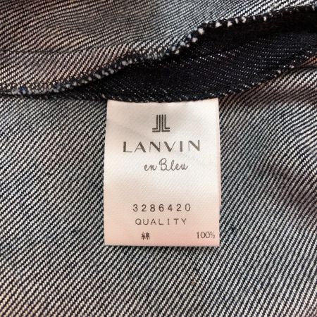  LANVIN en Bleu ロールアップワイドデニムパンツ SIZE 40(L) 3286420 ネイビー