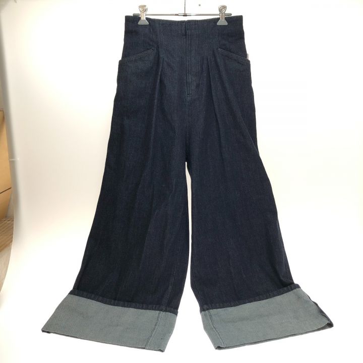 LANVIN en Bleu ロールアップワイドデニムパンツ SIZE 40(L) 3286420 ネイビー｜中古｜なんでもリサイクルビッグバン