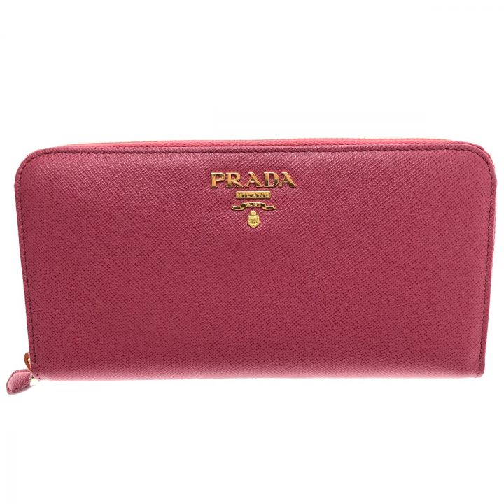 中古】 PRADA プラダ ラウンドファスナー 長財布 SAFFIANO METAL 1ML506 ペオニアピンク｜総合リサイクルショップ  なんでもリサイクルビッグバン オンラインストア