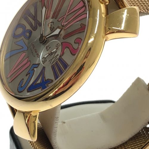 中古】 GAGA MILANO ガガミラノ 腕時計 マヌアーレ スリム46mm