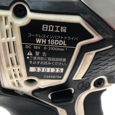  HITACHI 日立 コードレスインパクトドライバ　18v  WH18DDL ブラック